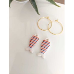 Pendiente Marino Rojo-azul